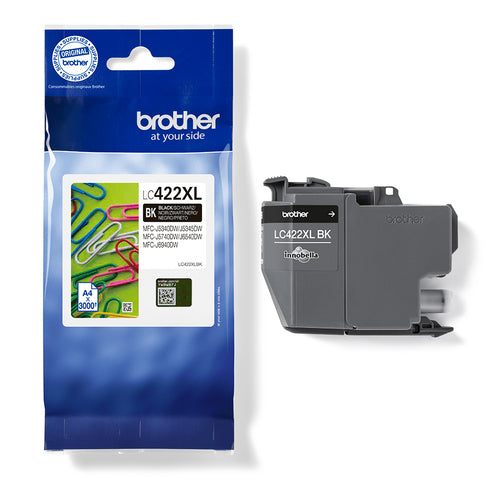 Brother LC-422XLBK ink cartridge 1 pc(s) Original High (XL) Yield Black Brother LC-422XLBK ink cartridge 1 pc(s) Original High (XL) Yield Black